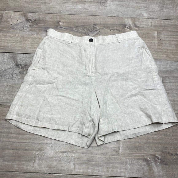 J.Crew Pants - J.Crew Linen Shorts Womens Medium Beige Re-Imagined Casual Summer Beach 15251